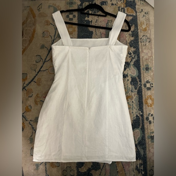 Reformation Kerrigan Linen Dress - White - Size 8 - Picture 3 of 11